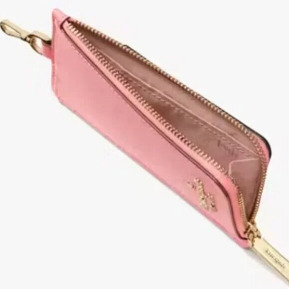 Kate spade Madison Card Case Lanyard Terracotta tile Pink - Picture 4 of 6